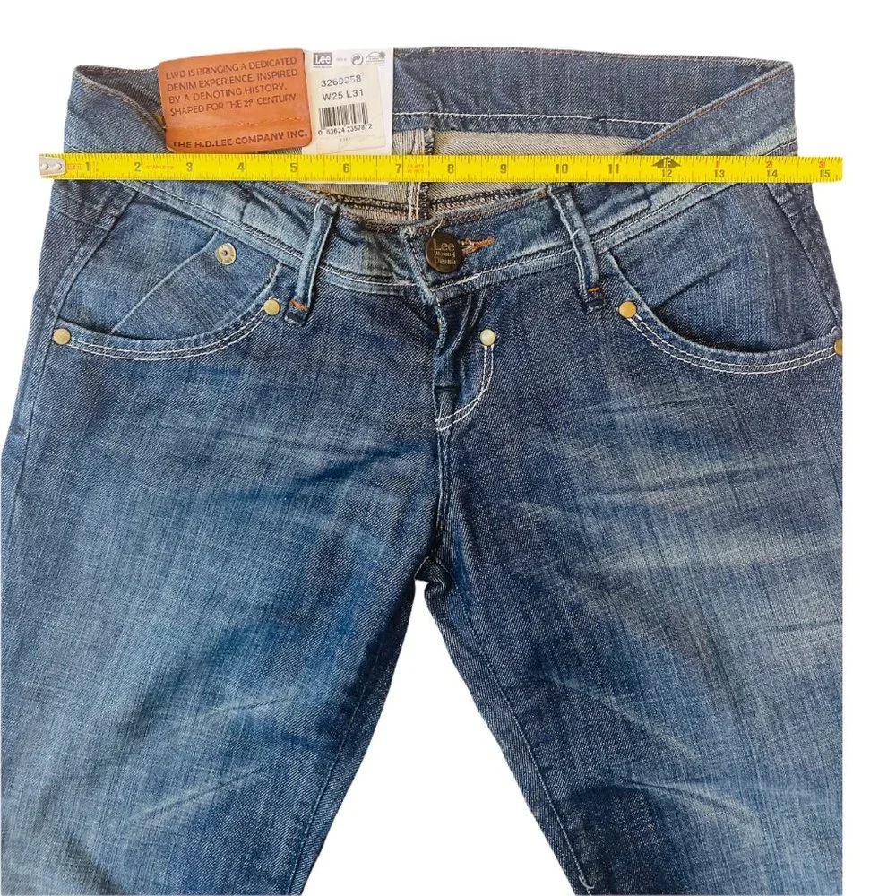RARE Vintage Lee Works Denim Blue Jeans Women's Men's Size W25xL31 - Picture 4 of 10
